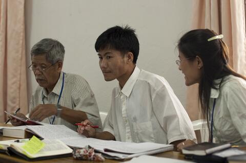 Photos of translation training