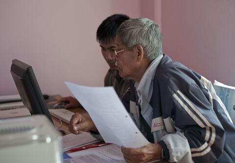 Photos of translation training