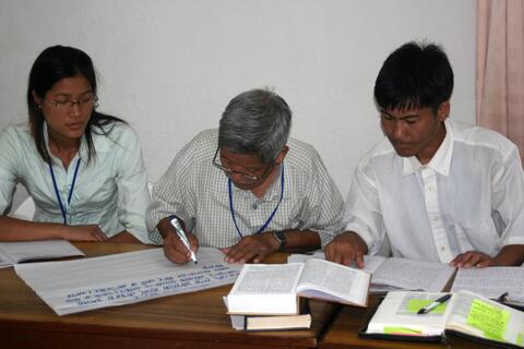 Photos of translation training