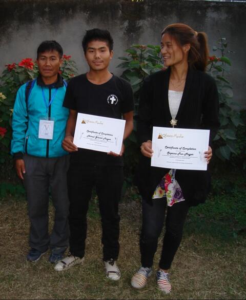 Photos of translation training